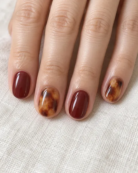 秋の新作。ボルドーとべっこうの組み合わせ
